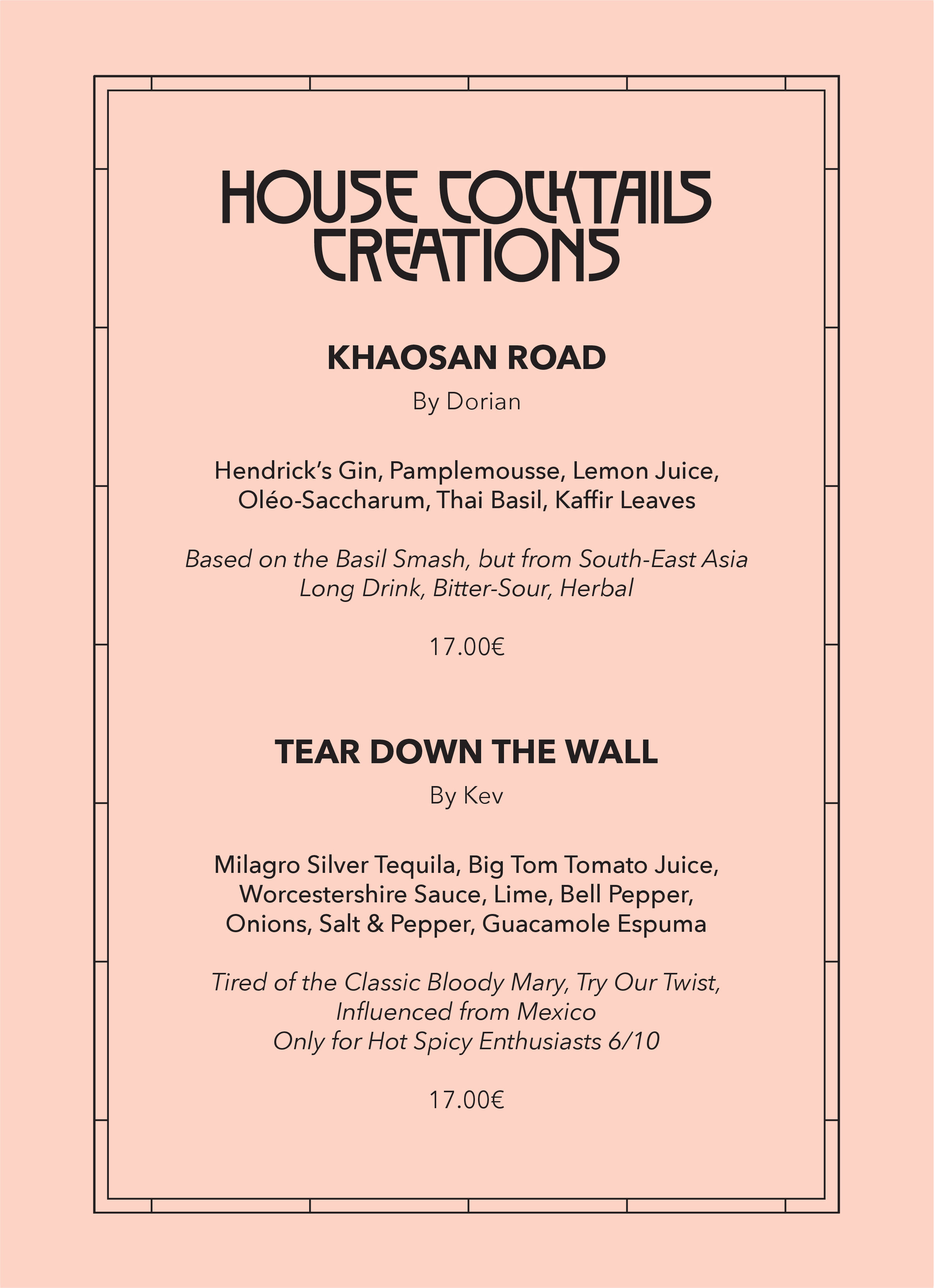 House Cocktails Creations