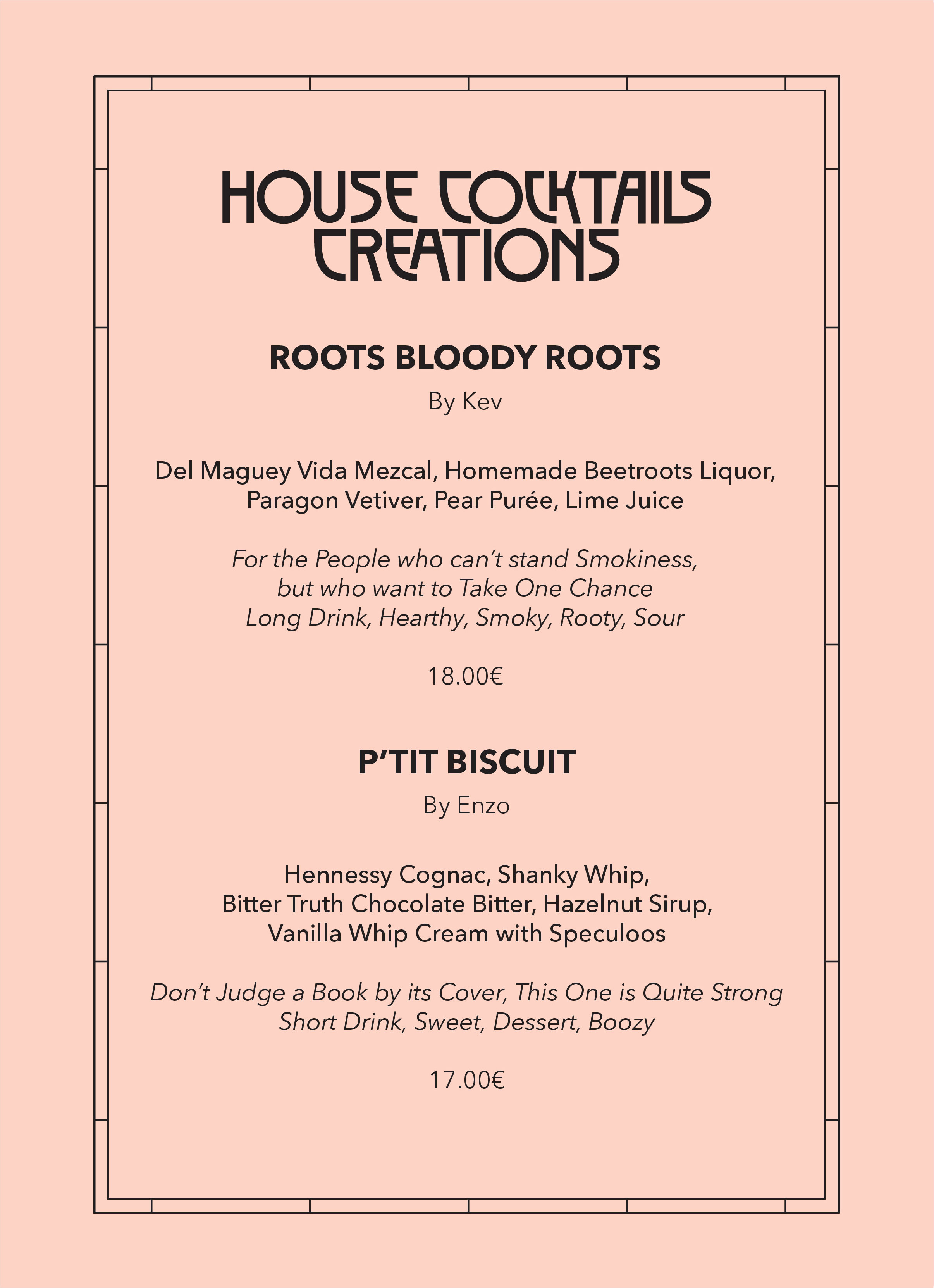 House Cocktails Creations