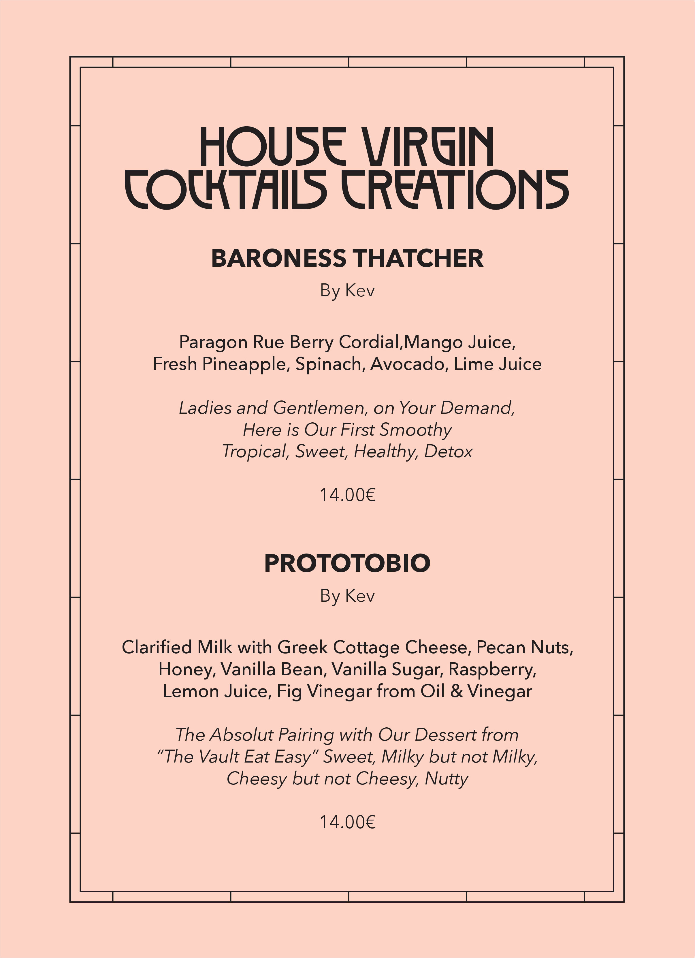 House Cocktails Creations