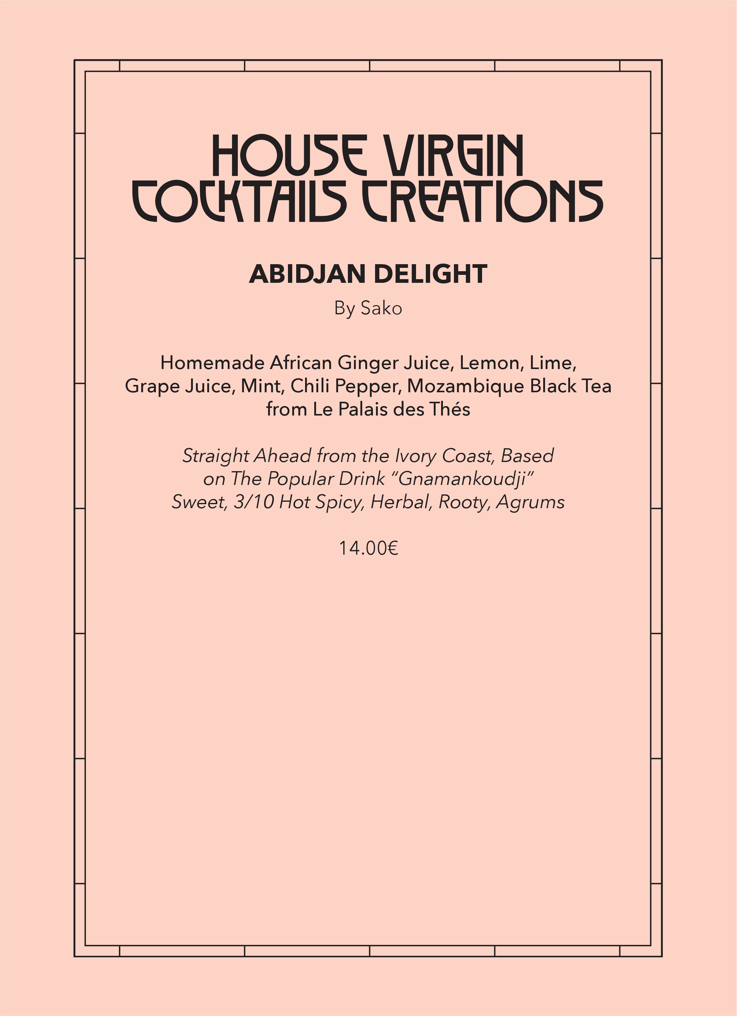 House Virgin Cocktails Creations